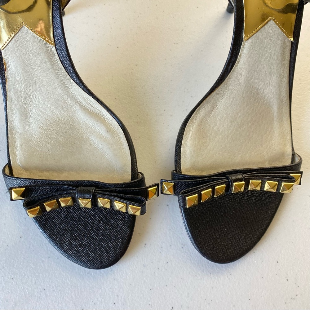 Michael Kors Black and Gold Heels - Picture 2 of 6